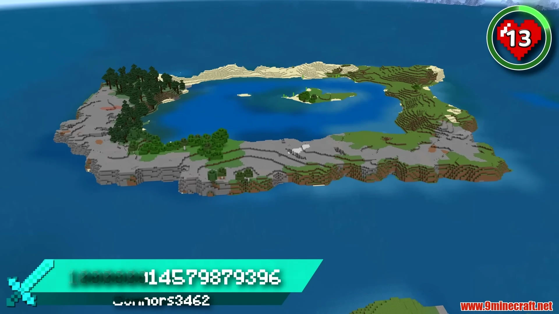 Coral Atoll Ring Island & Lagoon Basin - Minecraft 26.3 Seed 3300000008865677 View 3