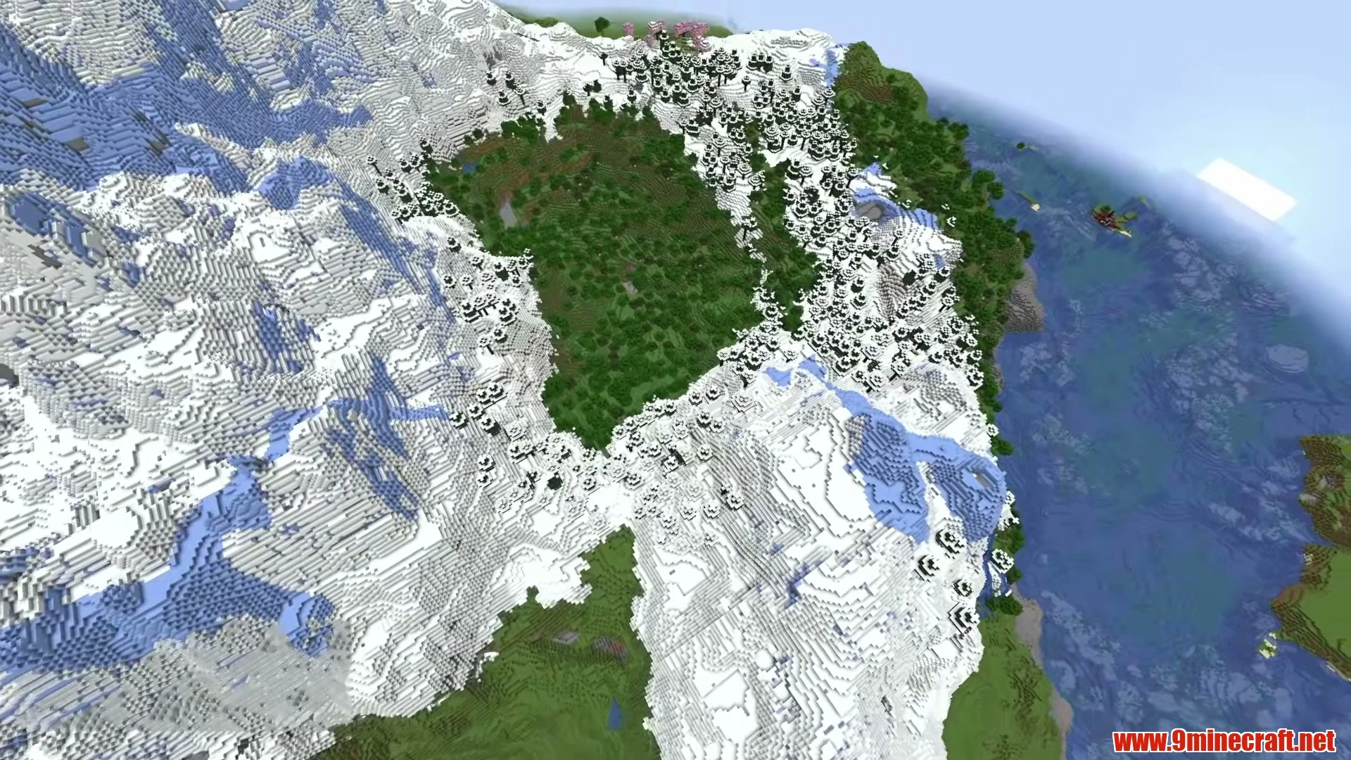 Pillager Outpost Frontier & High Meadow Ridges - Minecraft 26.3 Seed 116110821905771369 View 3