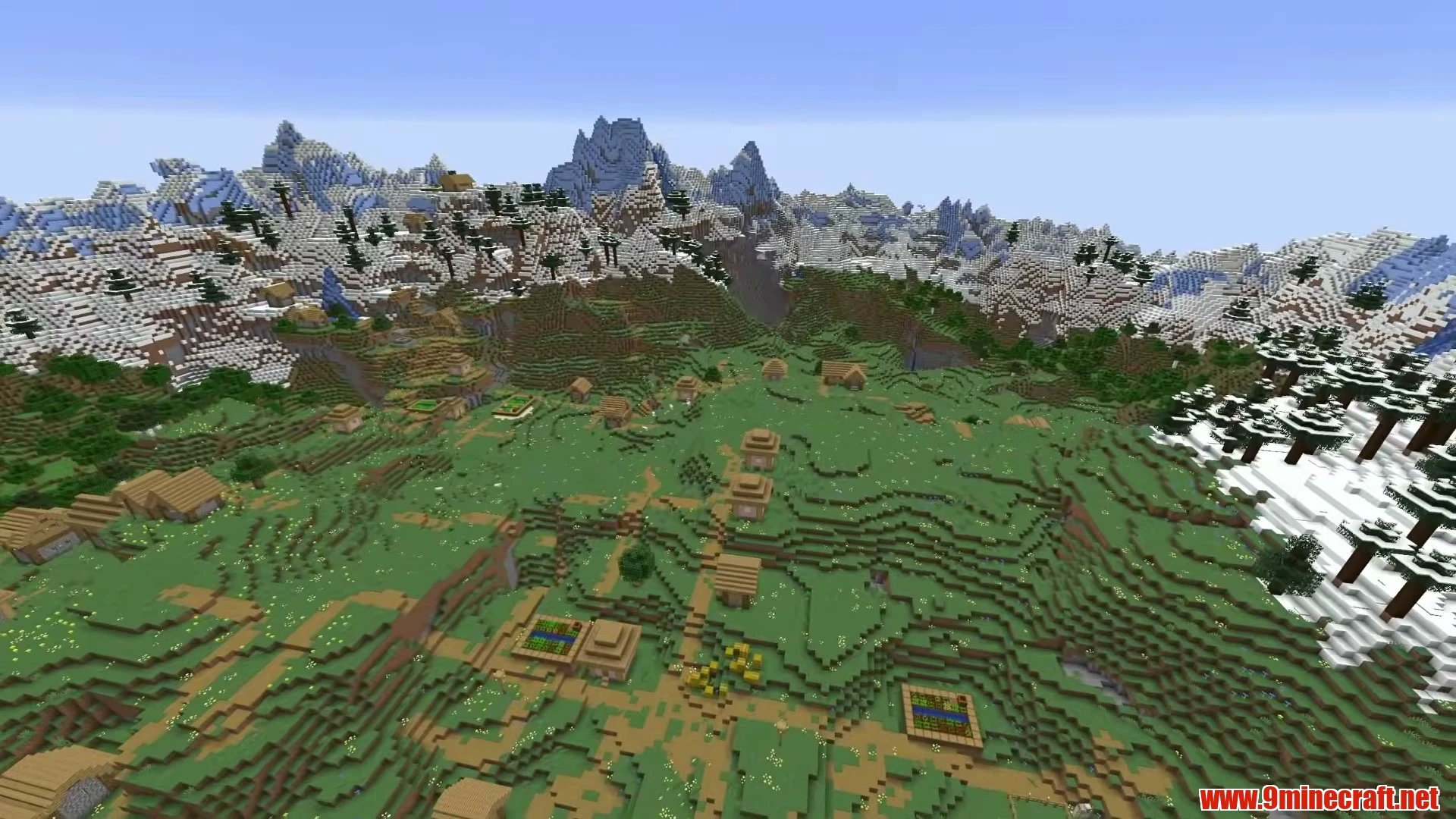 Mega Plains Settlement Frontier & River Fork - Minecraft 26.3 Seed -410552751819709174 View 3