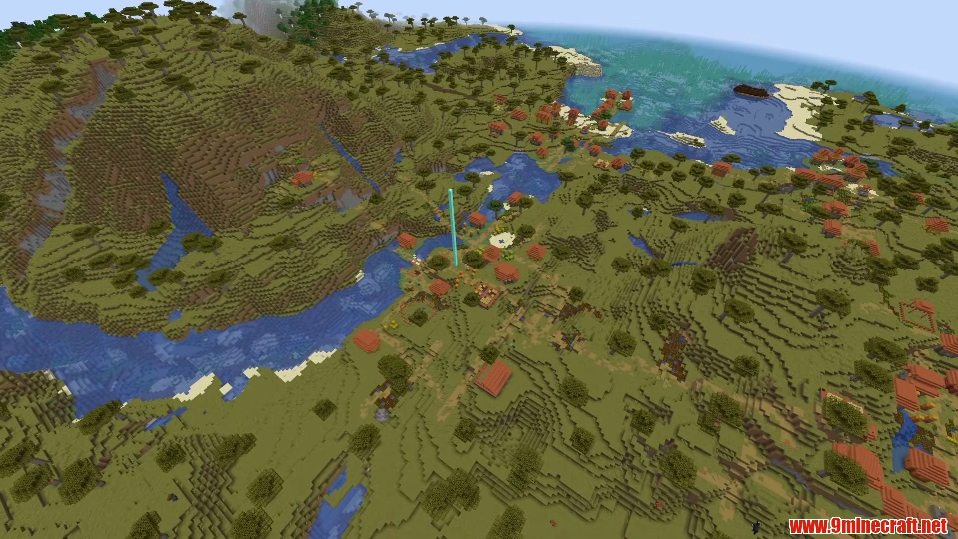 Triple Village Crossroads Meadow & Forest Canopy - Minecraft 26.3 Seed 3940653230041802 View 1