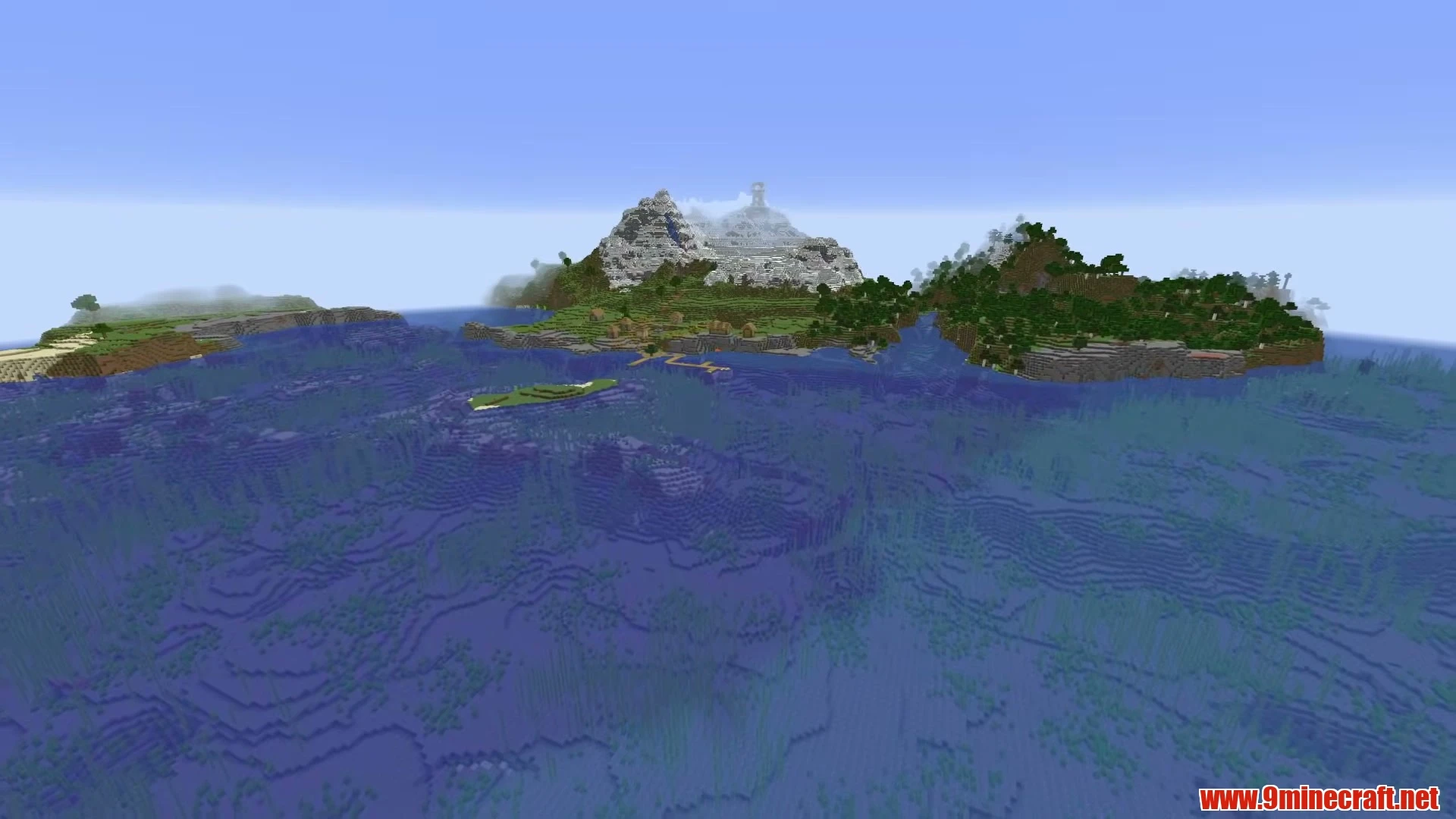 Coastal Haven Village Overlooking Mushroom Island - Minecraft 26.3 Seed 758955882212056435 View 3