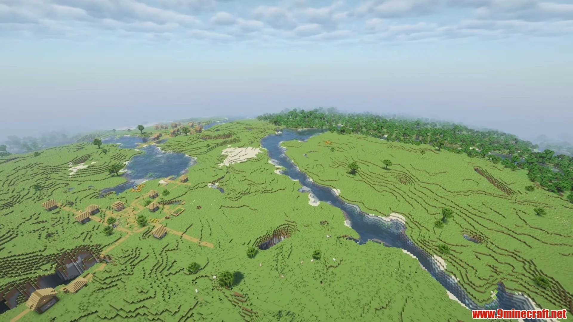 Expansive Meadow Foothill Village Settlement - Minecraft 26.3 Seed 6613020115805640698 View 2