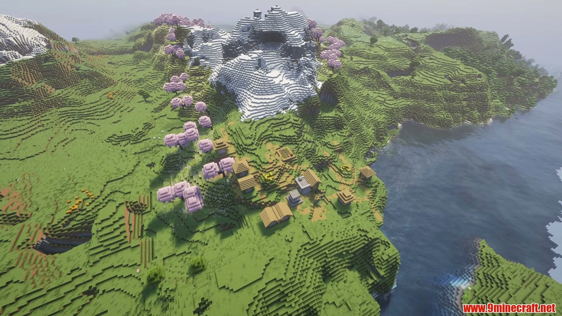 Multi-Level Terraced Hillside Village Community - Minecraft 26.3 Seed -8151156474792911919 View 1