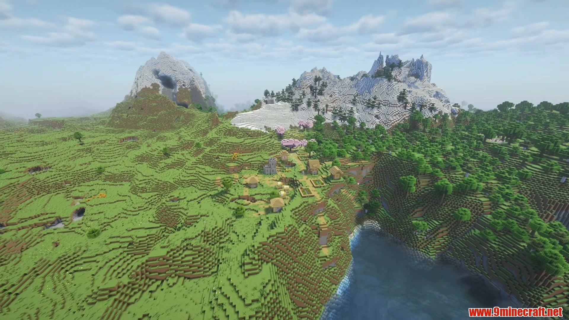 Valley Meadow Village Encircled by Forest Ridge - Minecraft 26.3 Seed -5750592532258726228 View 1