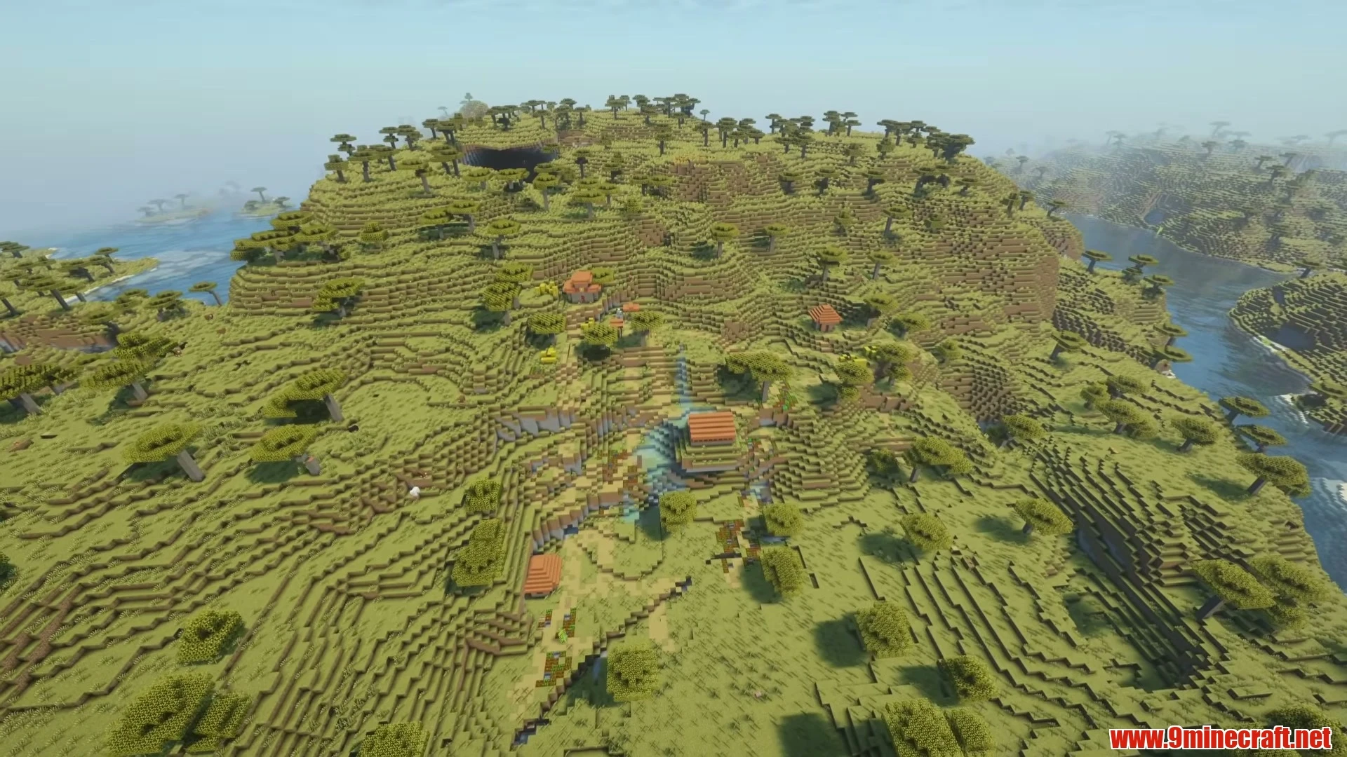 Desert Border Oasis Village & Temple Sands - Minecraft 26.3 Seed -2484134921847453949 View 2
