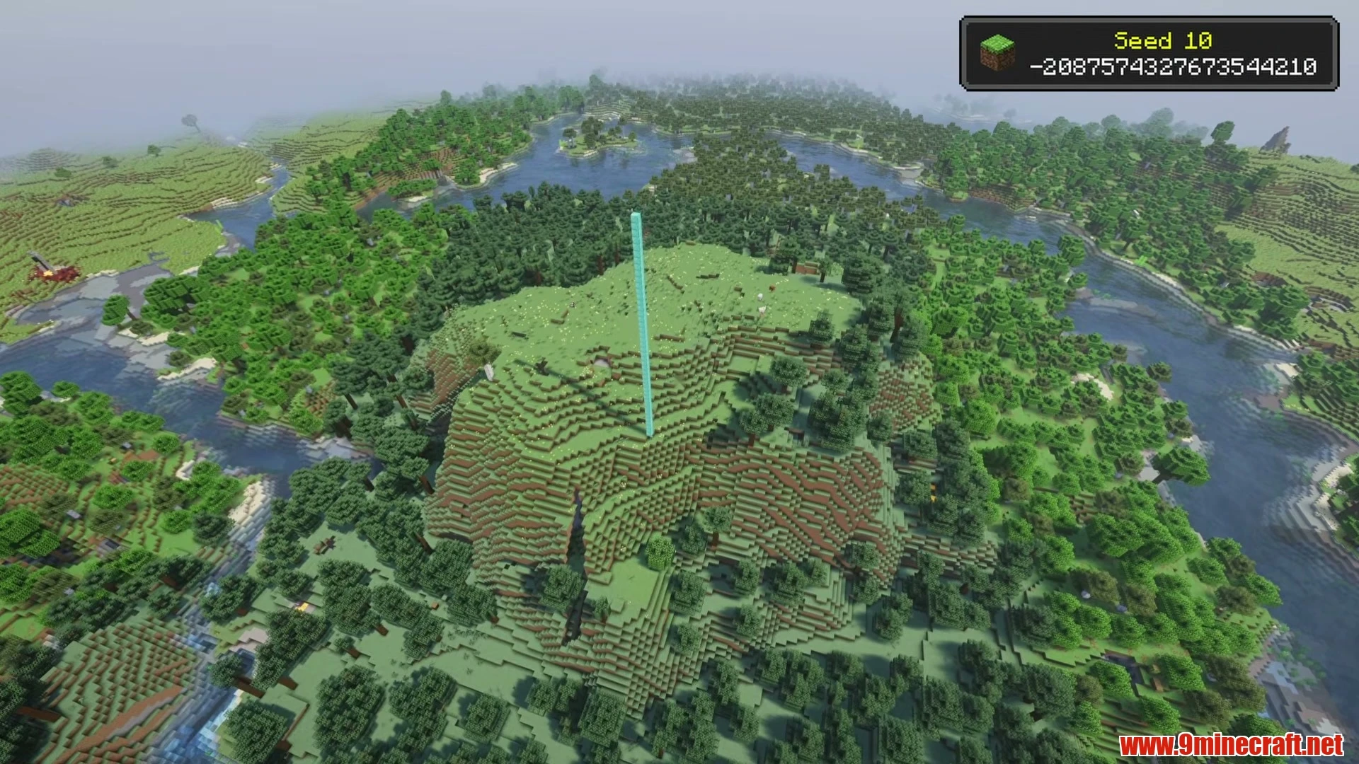 High Plateau Vista Village with Mountain Backdrop - Minecraft 26.3 Seed -2087574327673544210 View 3