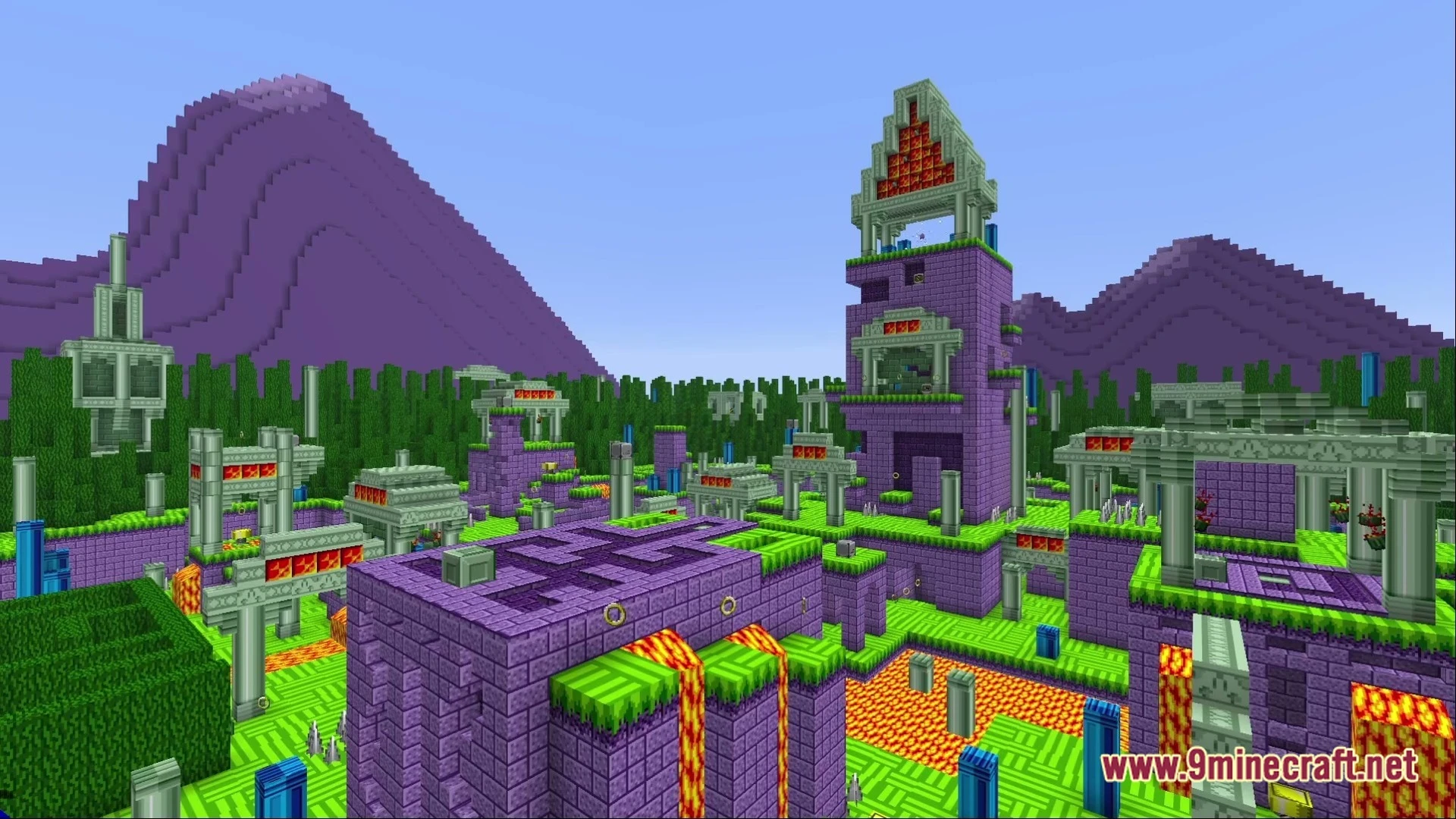 Sonicraft Next Level Map (26.3, 1.20.1) – Dash Across Five Sonic Zones — screenshot 1