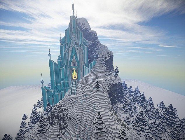 Elsa's Ice Castle - Frozen Map 1.12.2, 1.11.2 for Minecraft 3