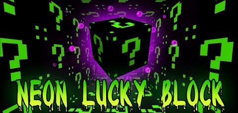 Lucky Block Dark Neon [1.7.10] for Minecraft