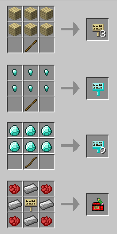 MoarSigns Mod 1.12.2, 1.11.2 (Emerald, Diamond Signs) 17