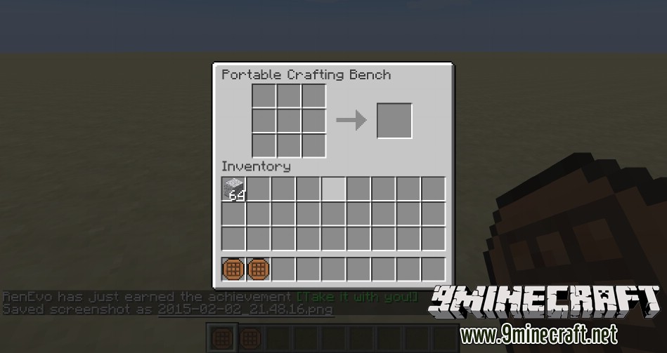 Portable Craft Bench Mod 1.12.2, 1.11.2 (Portable Workbench) 6