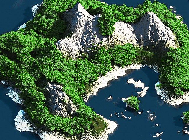 Tropical Island Map 9Minecraft Net   Tropical Island Map 