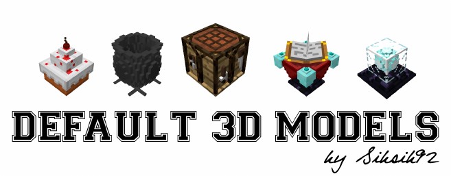 3D Models for Default Resource Pack 1