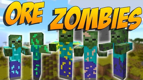 Ore Zombies Mod 1.8, 1.7.10 1