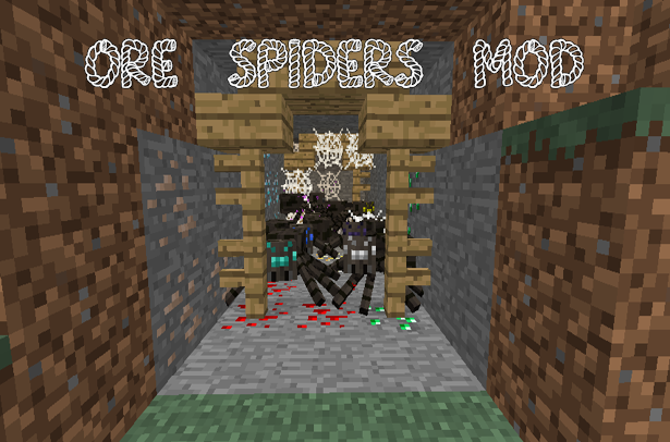 Ore Spiders Mod 1.7.10, 1.6.4 3