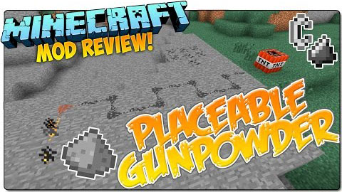 Placeable Gunpowder Mod 1.10.2, 1.7.10 1